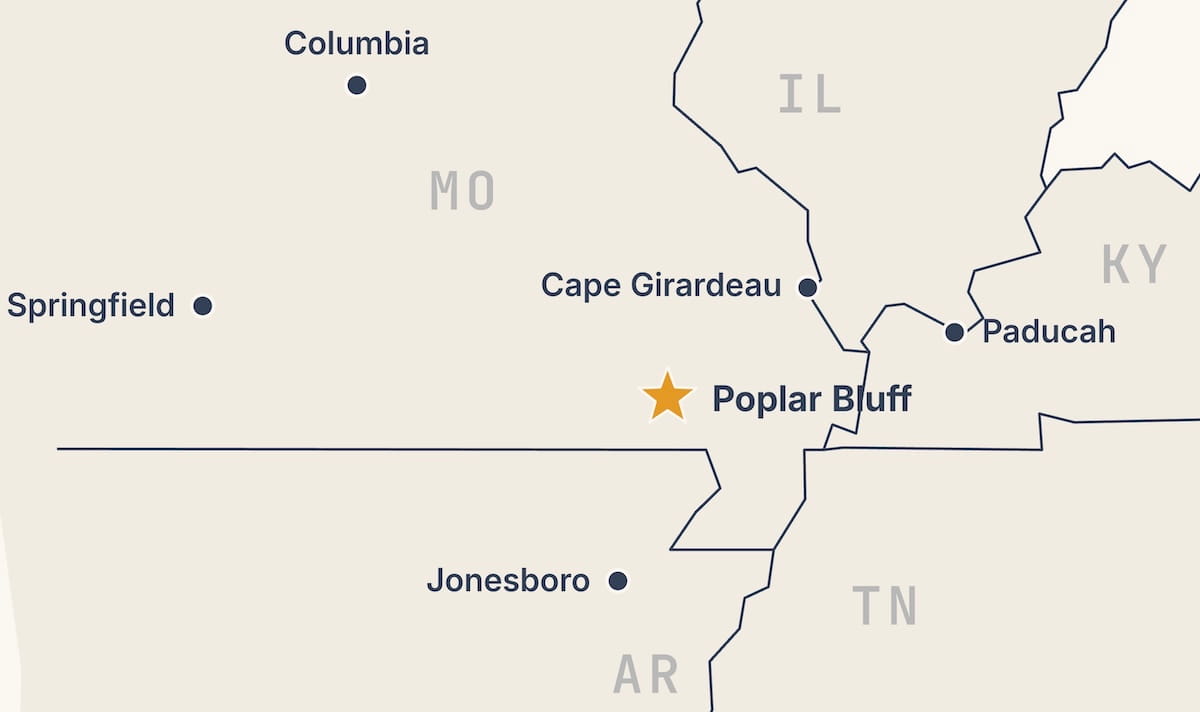 Smart Marketing service area — Southeast Missouri and the five-state region